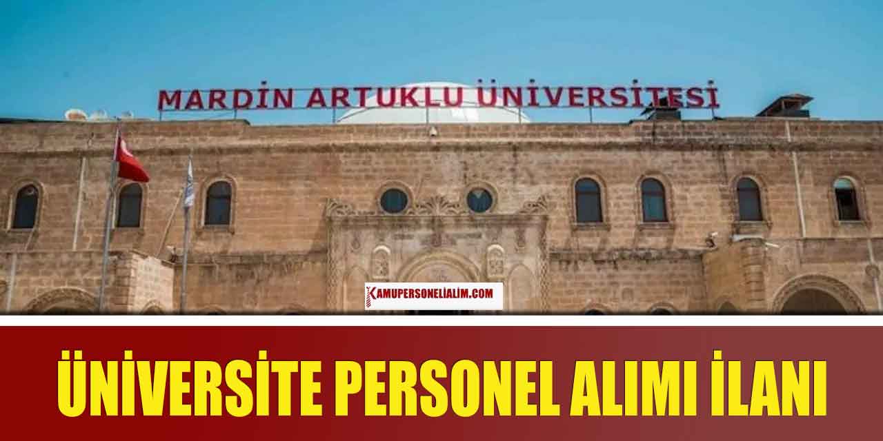Artuklu Üniversitesi 4 Branşta Sözleşmeli Personel Alımı