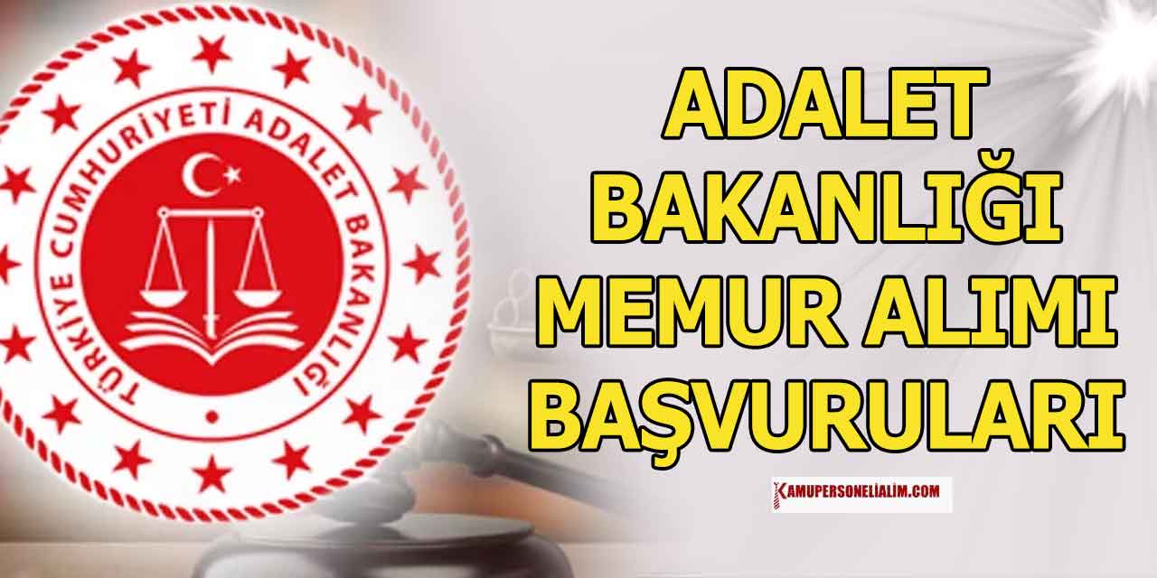 Adalet Bakanlığı 3 Alanda Kamu Personel Alım Duyurusu