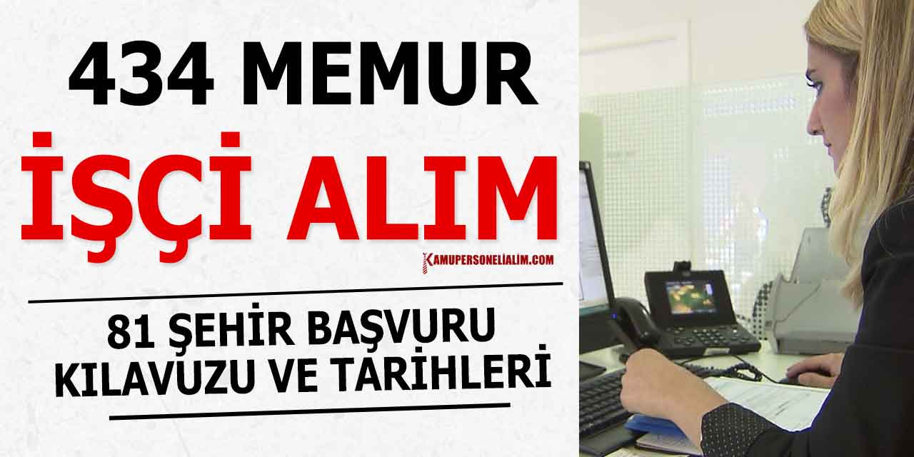 Güncel Kamu İlanları 434 İşçi, Memur ve Personel Alımı Başladı