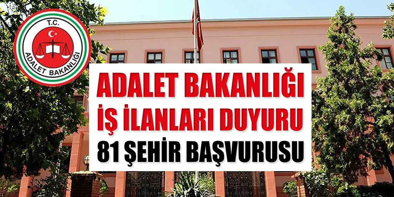 Adalet Bakanlığı 1. ve 2. Sınıf Noter Alımı Duyurusu