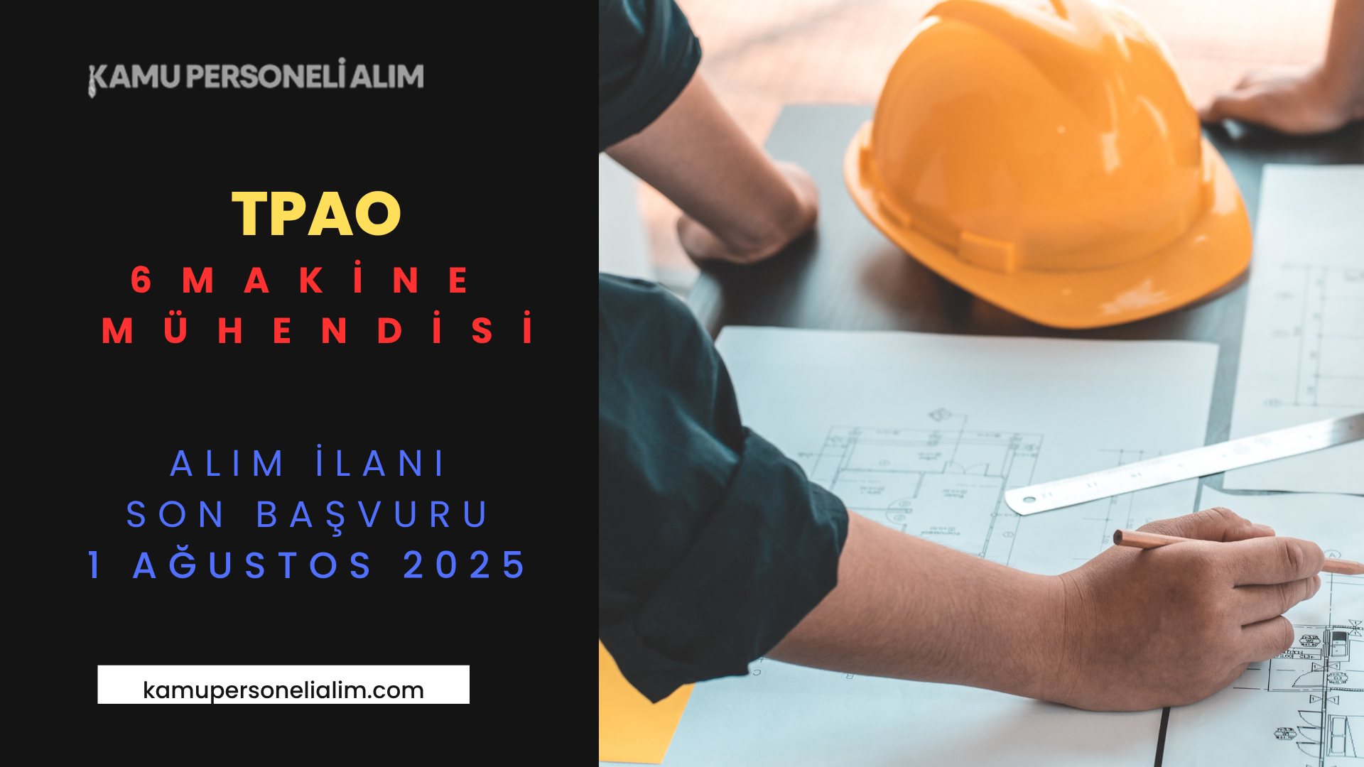 TPAO 6 Makine Mühendisi Alacak Başvurular Başladı