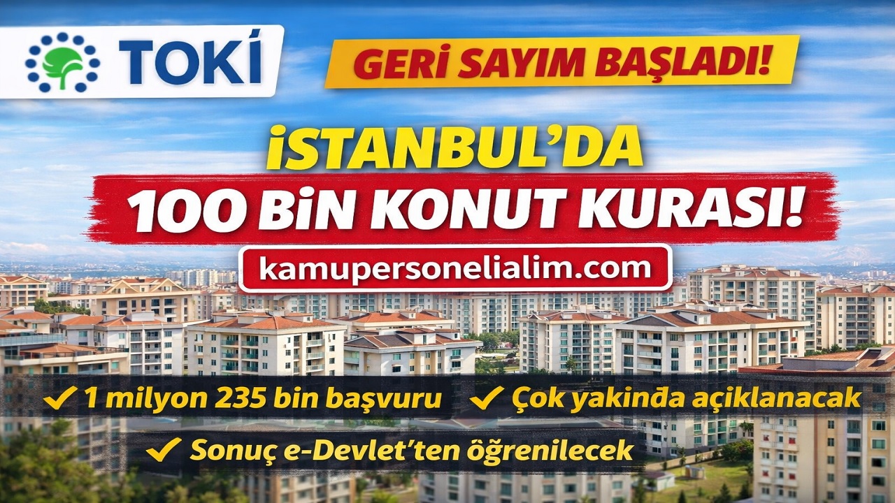 TOKİ İstanbul 100 Bin Konut Kurası İçin Geri Sayım Başladı: 1 Milyon 235 Bin Başvuru Yapıldı