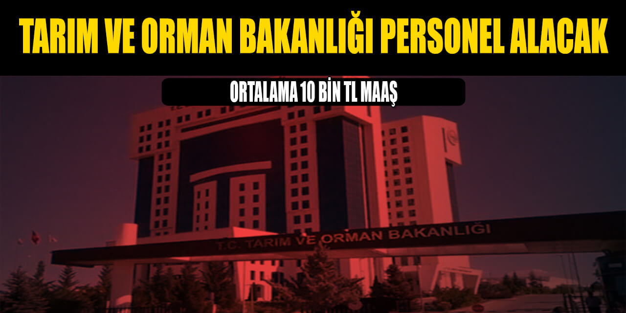 Tarım Ve Orman Bakanlığı 22 Kamu Personel Alımı 10 Bin TL Maaş