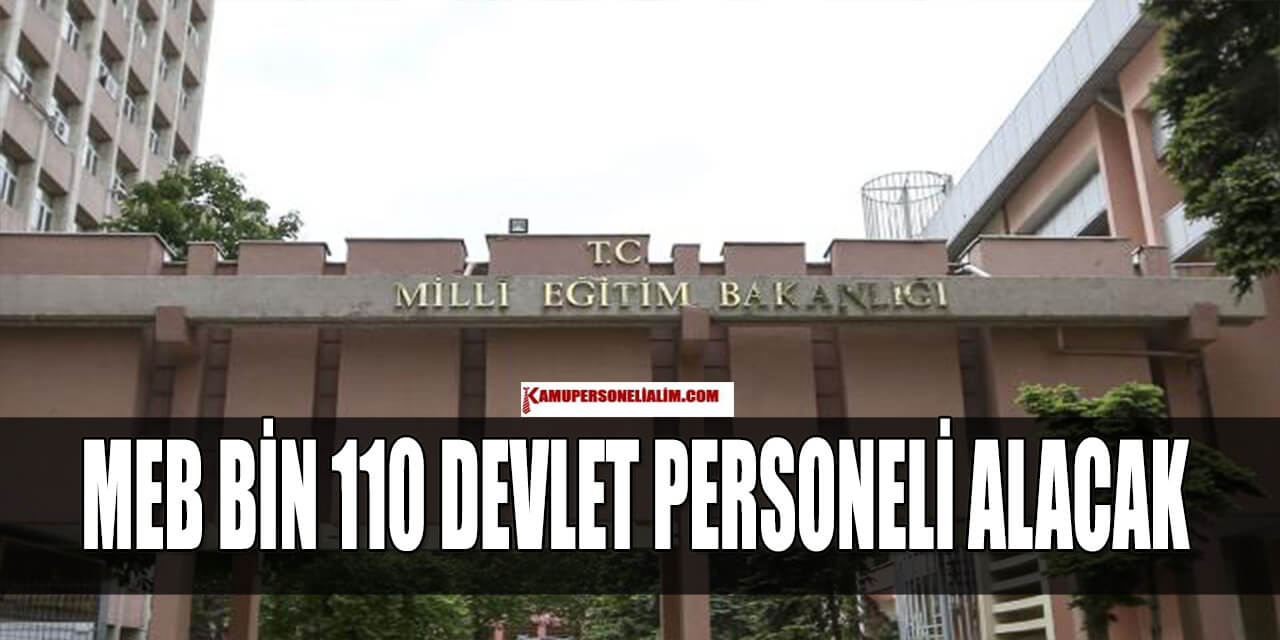 MEB Disiplin Amirleri Yönetmeliği 110 Personel Alımı