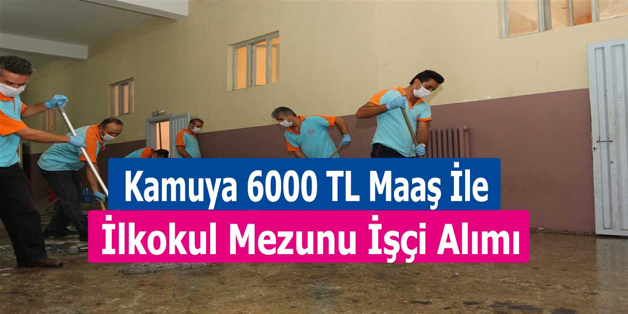 Belediye 13 Kamu İşçi Alımı! İlkokul Mezunu Kamu Personel Alımı