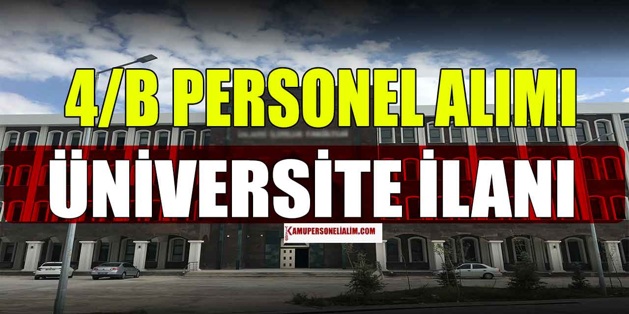 Niğde Ömer Halisdemir Üniversitesi 2 Sözleşmeli 4/B Personel Alacak