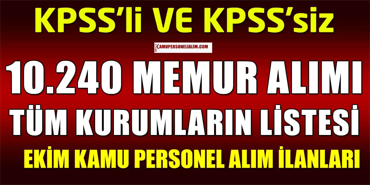 Belediyeler, Kamu ve Bankaya 10 Bin 240 Personel İşçi Alımı