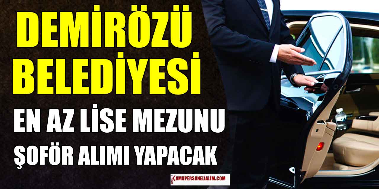 Demirözü Belediyesi En Az Lise Mezunu KPSS'siz Şoför Alımı İlanı (İŞKUR)