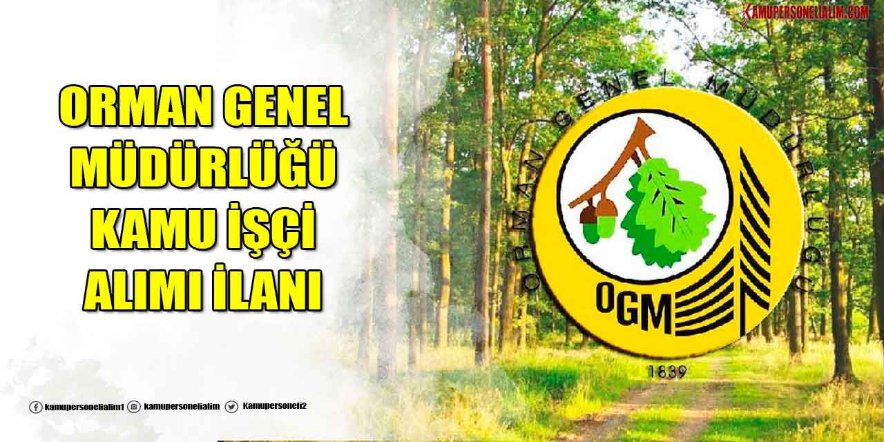 Orman Müdürlüğü İŞKUR’dan Kamu İşçi Alımı Yapıyor! Nisan 2023