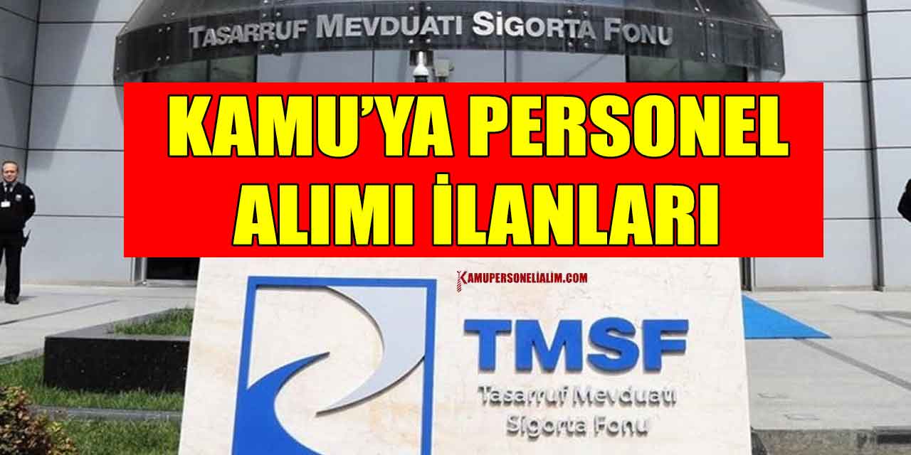 Tasarruf Mevduatı Sigorta Fonu Kamu Personel Alım