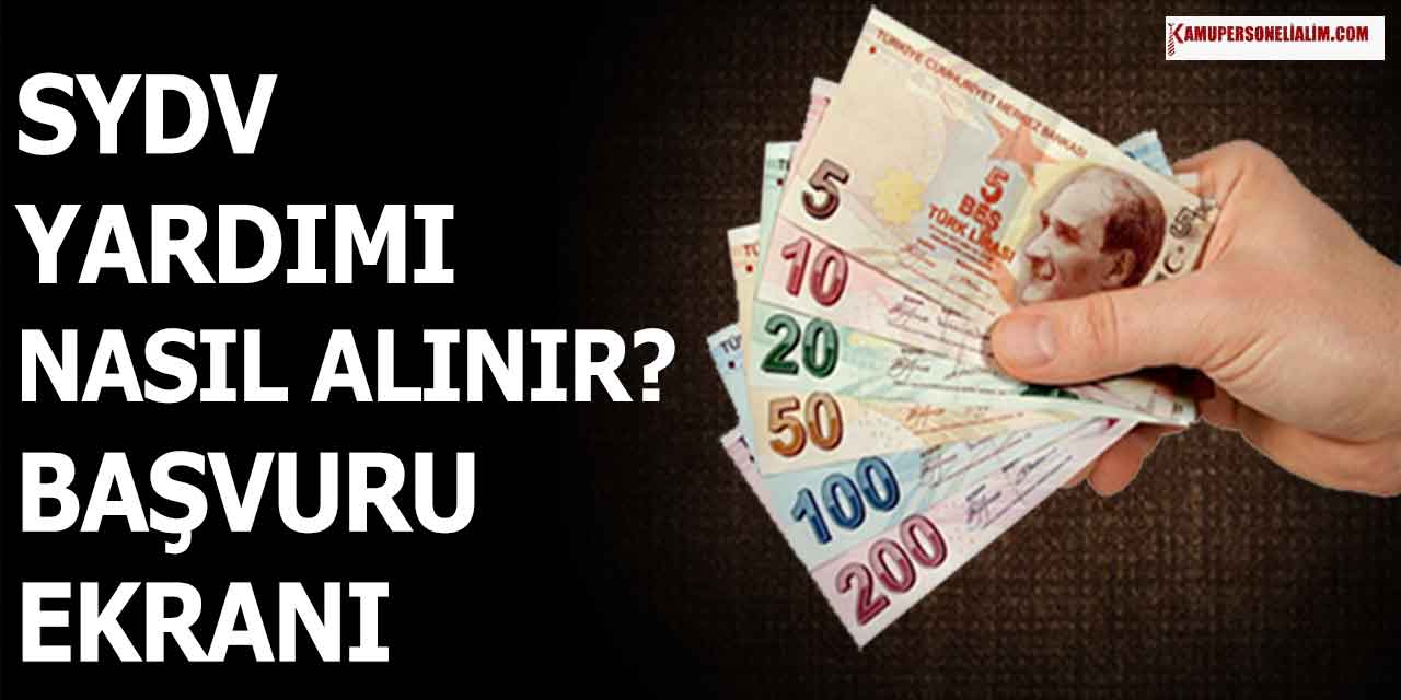 SYDV Yardımı Nasıl Alınır? Başvuru Ekranı