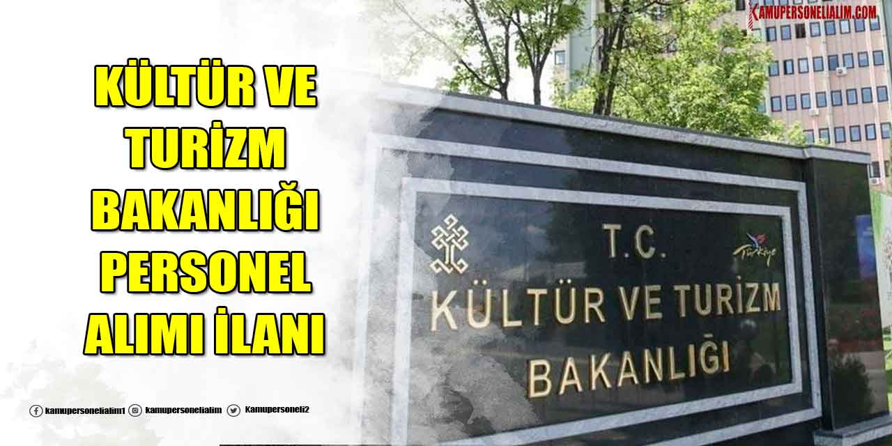 Kültür ve Turizm Bakanlığı 14 Yeni Bahçıvan Alımı