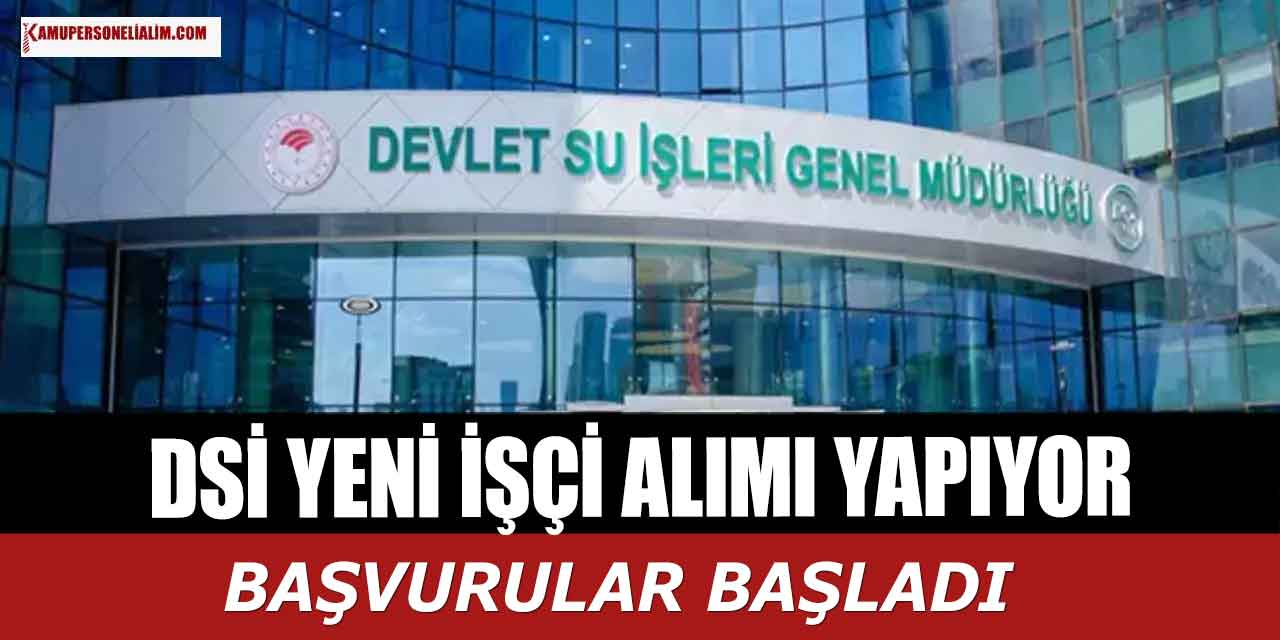 DSİ Sulama Birliği Çiftçi Tarla Ürünleri Zirai Sulamacı Alımı İŞKUR'da