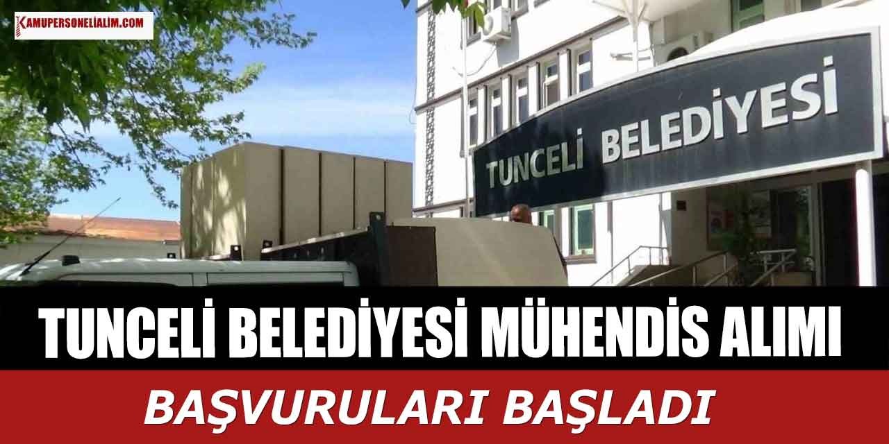 Tunceli Çemişgezek Belediyesi Mühendis Alımı