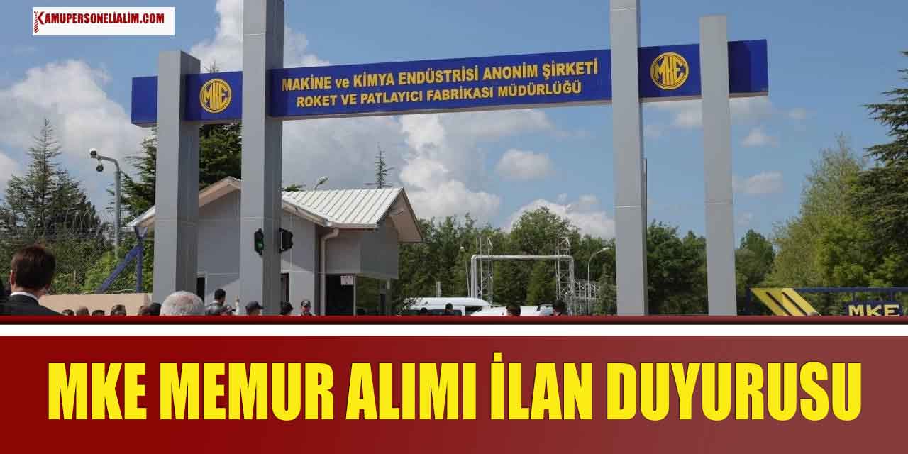 MKE Memur Alımı Duyurusu 2023 (Mavi Yaka)