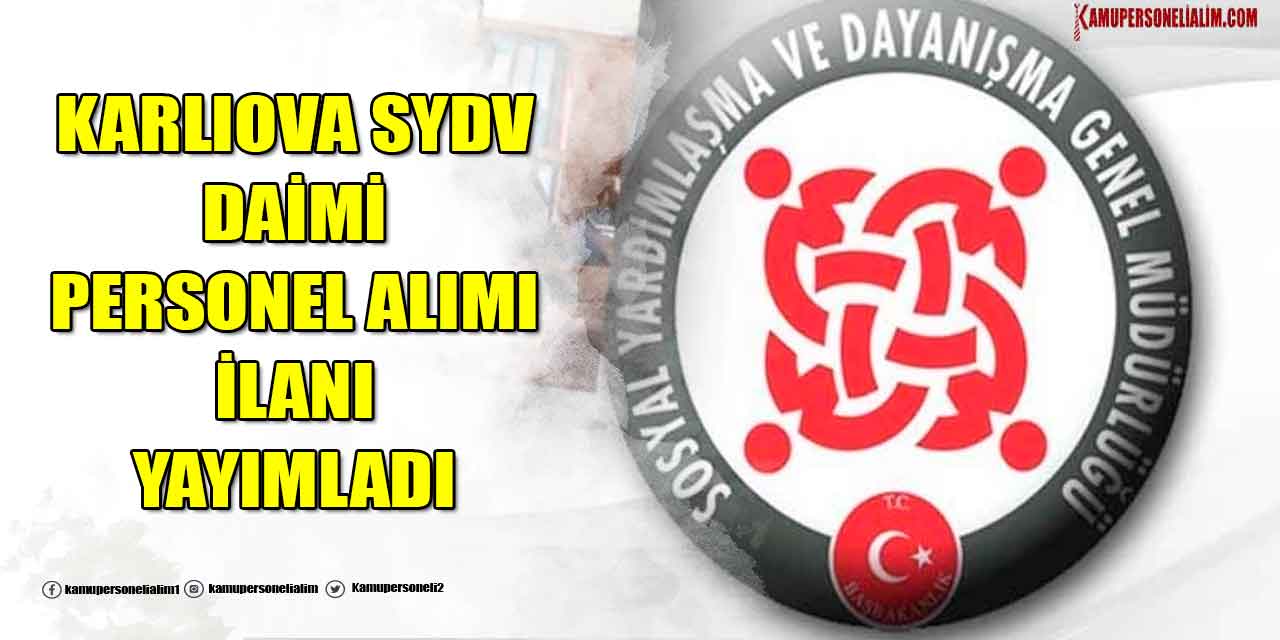 Karlıova SYDV Daimi Personel Alımı İlanı