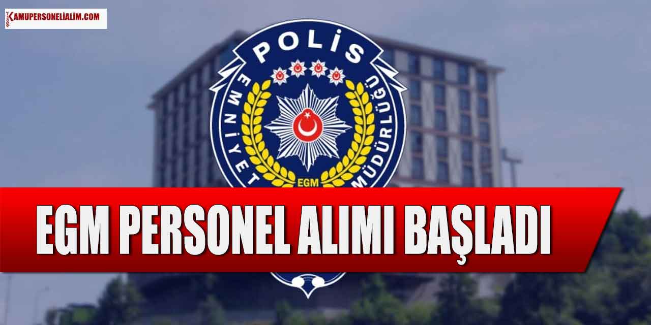 EGM Daimi 3 Branşta 8 Garson, Aşçı ve Personel Alımı